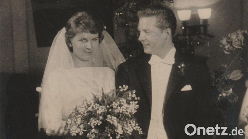 Das Hochzeitfoto von Gertrud und Klaus Conrad aus dem Jahr 1959, aufgenommen in Berchtesgaden. Archivbild: Archiv Familie Conrad