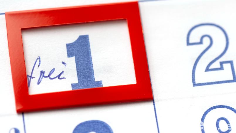 Freie Tage - Feiertage: Das Jahr 2025 wird für Oberpfälzer Arbeitnehmer ganz gut. Symbolbild: Hendrik Schmidt/dpa