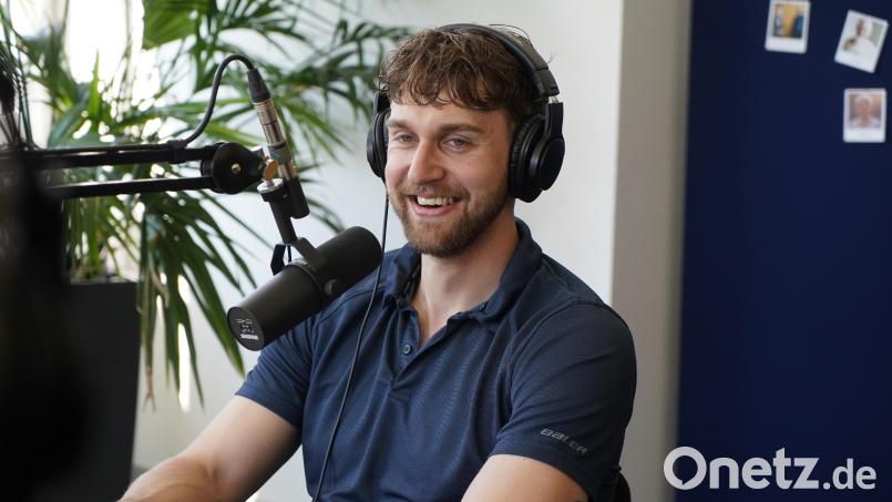 Luca Gläser im Podcast-Studio von Oberpfalz Medien Bild: Marco Meier