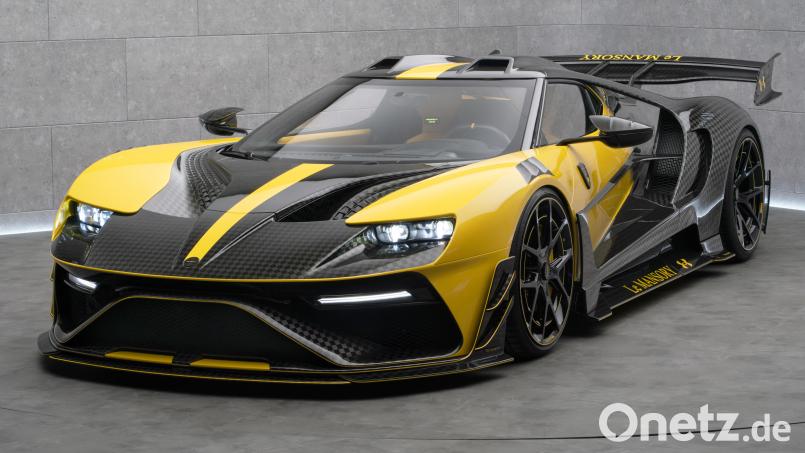 Der &quot;Le Mansory&quot; ist ein vom Oberpfälzer Unternehmen Mansory in Kollaboration mit dem Sportartikelhersteller Under Armour aufgemotzter Ford GT. PS: 710; Höchstgeschwindigkeit: 354 km/h; Verbrauch: 15,2 Liter/100 Kilometer. Bild: Mansory