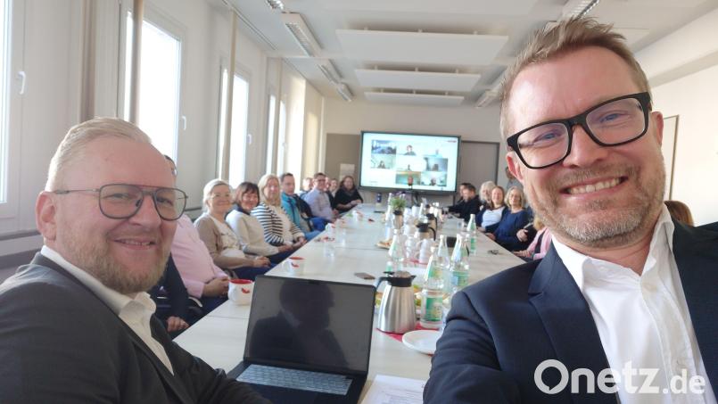 Führungsrunde der Caritas im Norden: Vorstand Andreas Meindl (rechts) und Caritasdirektor Matthias Timmermann. Bild: Andreas Meindl