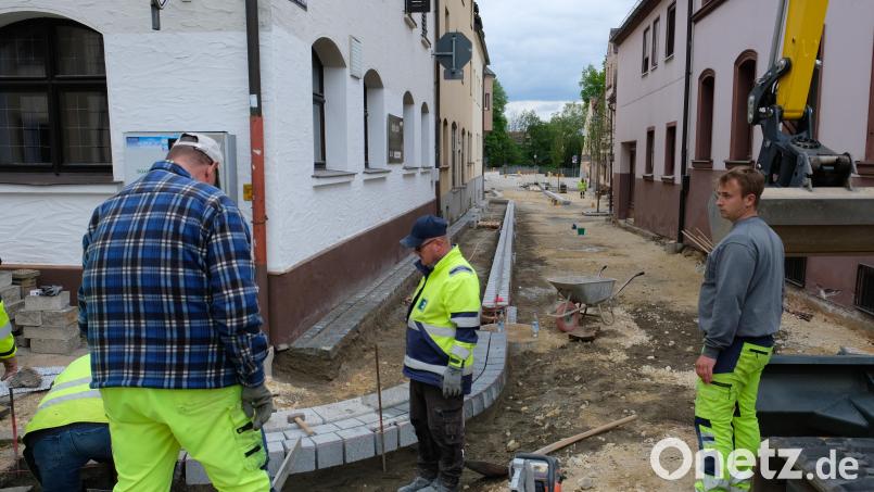 Im vollen Gange ist die barrierefreie Neugestaltung der Unteren Torstraße in Grafenwöhr. Bild: do