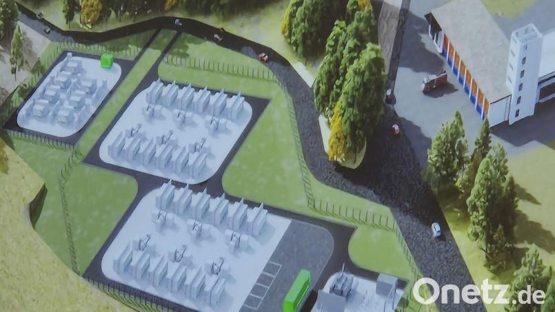 So könnte der geplante Batteriespeicher aussehen. Bild: Firma enerpeak Gmbh