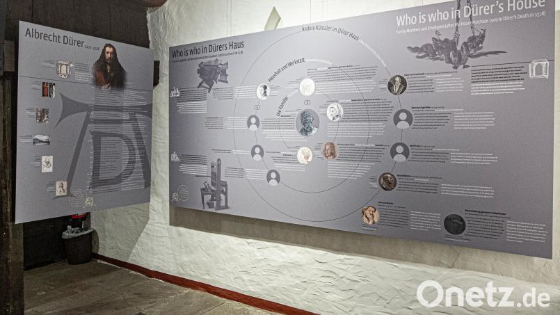 Neue Wandtafeln informieren die Besucher des Albrecht-Dürer-Hauses über Dürers Biografie und sein häusliches Umfeld. Seine Ehefrau Agnes wird die Neustädter persönlich durch das Museum führen. Bild: Oliver Frank