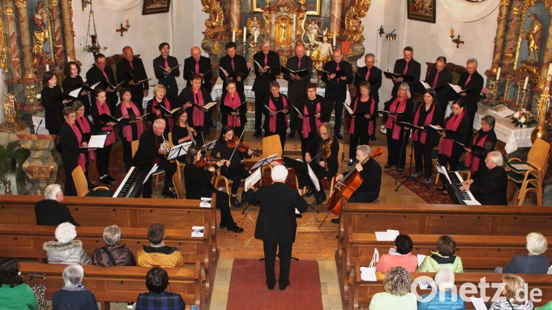 Der Thansteiner Kirchenchor, um Leiter Richard Waldmann, luden zu einem Konzert in die Pfarrkirche Thanstein ein. Bild: mnt