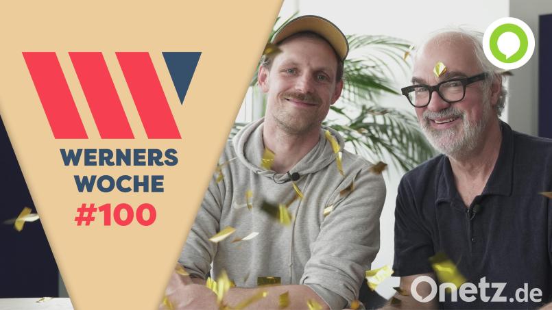 Frank Werner (rechts) und sein Partner Goldi kommentieren die Themen der Woche. Bild: Doris Borchardt