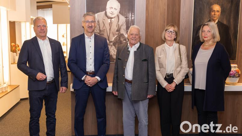 Von links: Christian R.W. Seltmann, Josef Kallmeier, Christian Seltmann senior, Katharina Kallmeier und Inge Seltmann bei der Verabschiedung. Bild: Svenja Zimmermann/Seltmann
