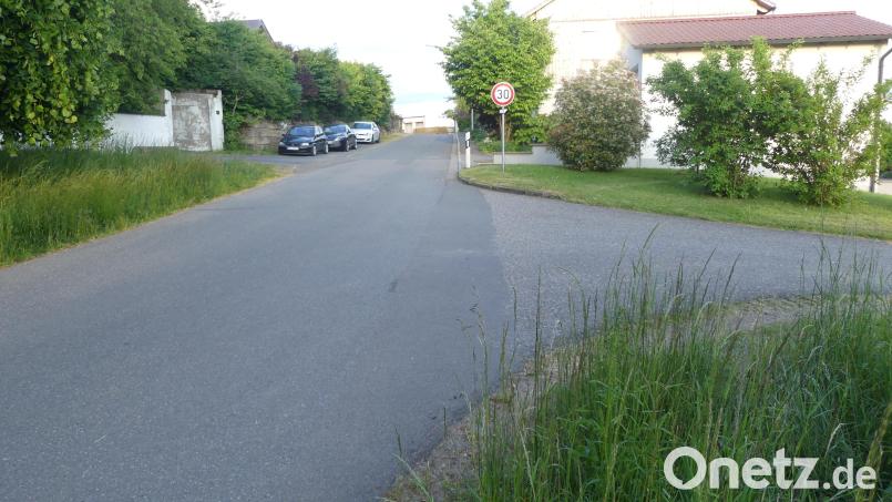 In diesem Bereich des Tremauer Weges in Neustadt am Kulm soll eine Fahrbahnschwelle für Geschwindigkeitsreduzierung sorgen. Bild: rn