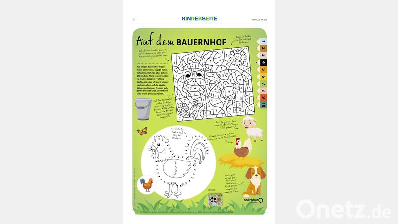 Malen und Rätseln Bild: Oberpfalz Medien