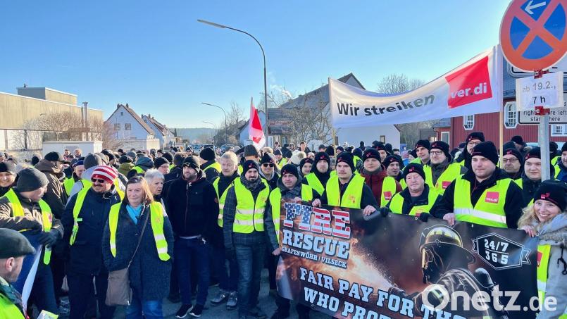 Verdi-Streik in Grafenwöhr. Bild: Gabi Schönberger