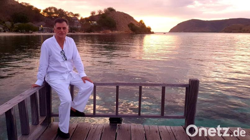 Wo Stephan Winkler arbeitet, gibt es keinen Mangel an eindrucksvollen Sonnenuntergängen. Bild: Lidya Selviana/exb