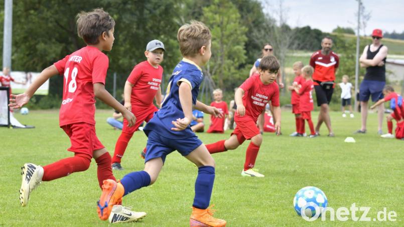 Auf in Richtung Tor: Beim 5. Riedener Sommerspektakel standen am vergangenen Wochenende 80 Nachwuchsteams auf dem Feld. Bild: Hubert Ziegler