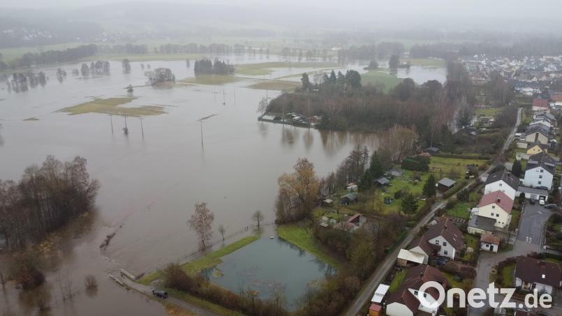 Extreme Wetterereignisse haben in Weiden im Durchschnitt einen Schaden von 4323 Euro pro Gebäude angerichtet – weit mehr als im Rest der Oberpfalz. Hier ein Bild vom Hochwasser aus dem Jahr 2013. Archivbild: Gustl Beer