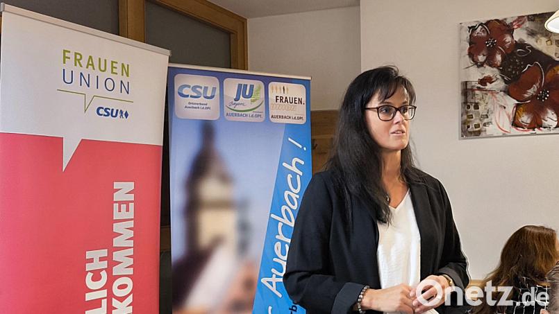 Birgit Barth will Bürgermeisterin von Auerbach werden. Die CSU hat sie jetzt einstimmig zu ihrer Kandidatin für die nächste Kommunalwahl nominiert. Bild: jma
