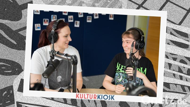 Marina Gube und Lisa Sebald reden in einem Spezial des Podcasts &quot;Kulturkiosk&quot; über Konzerte. In der ersten Folge geht es um alles, was vor der Show passiert. Bildmontage: Marina Gube