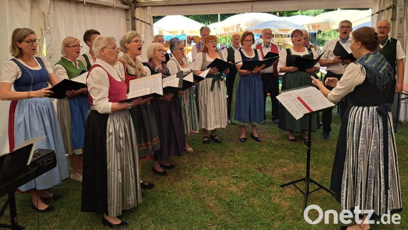 Nicht nur liturgische Lieder wurden im Festzelt durch den Erzherzog-Johann-Chor aus Straß angestimmt, sondern auch fröhliches Mitklatschen und Mitsingen war nach der Messfeier angesagt. Bild: mab