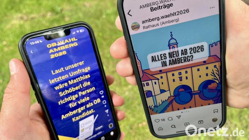 Informationen zur Kommunalwahl 2026 in Amberg gibt es auch auf Instagram. Nicht immer ist klar erkennbar, wer die Beiträge postet. Bild: upl