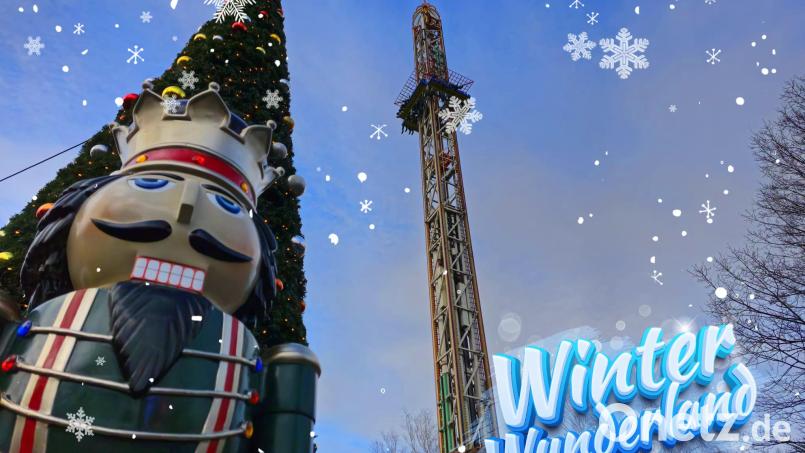Winter Wunderland im Freizeitpark Geiselwind. Bild: Freizeitland Geiselwind