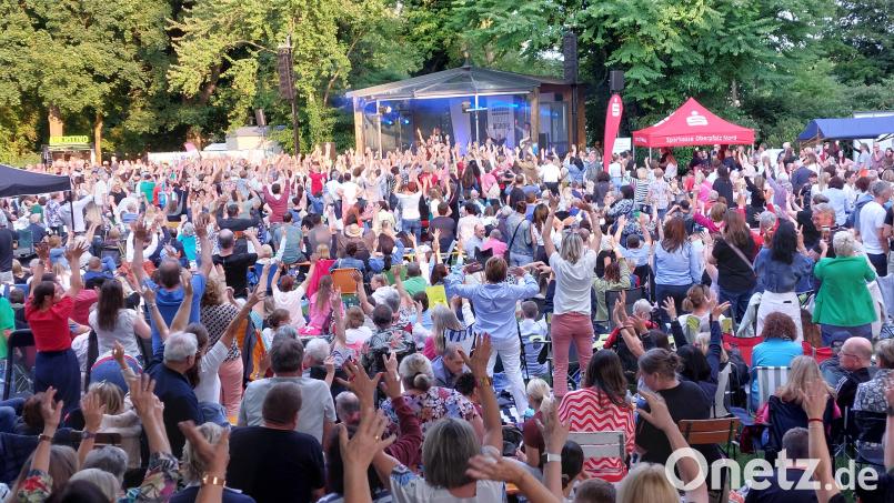 Schon bei Konzertbeginn gab es kein Durchkommen mehr. &quot;Il dolci Signori&quot; zogen 6000 Besucher in den Max-Reger-Park. Bild: Kunz