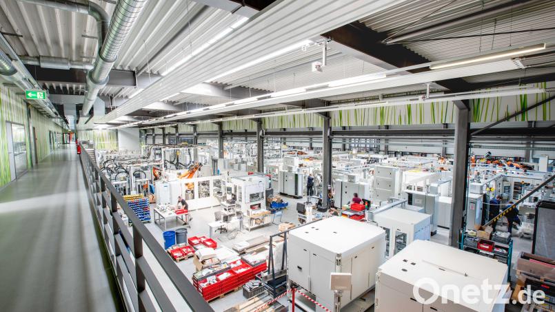 Ein Blick in die Produktionshalle von Baumann Automation in Amberg. Archivbild: Baumann Automation