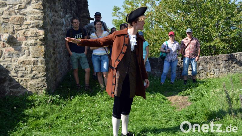 Bei der Zeitreise &quot;Schrazeln, Hoymänner und der wilde Hans&quot; geht es um die Sagen aus der Region und um die Geschichte der einst so wichtigen Burganlage Murach. Bild: Florian Wein/Ovigo-Theater