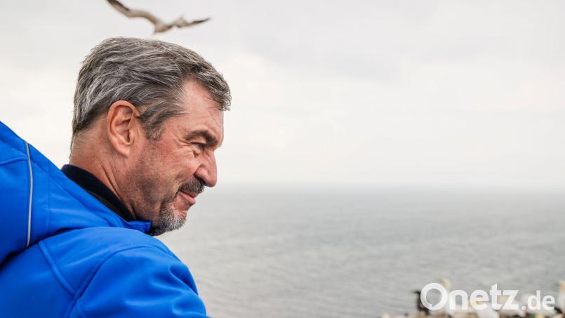 Bayerns Ministerpräsident Markus Söder (CSU) will auf jeden Fall Helgoland erneut besuchen. Bild: Frank Molter/dpa
