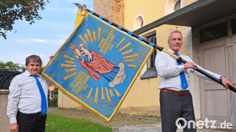 Die Fahne der Marianischen Männerkongregation Oberviechtach. Bild: Martin Uschold
