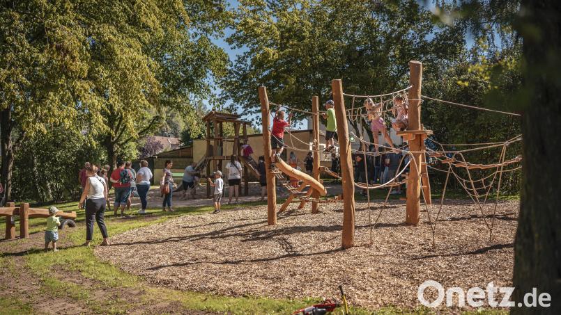 Der neue Spielplatz Schwedenschanze im Stadtteil Luitpoldhöhe in Amberg. Bild: Michael Golinski