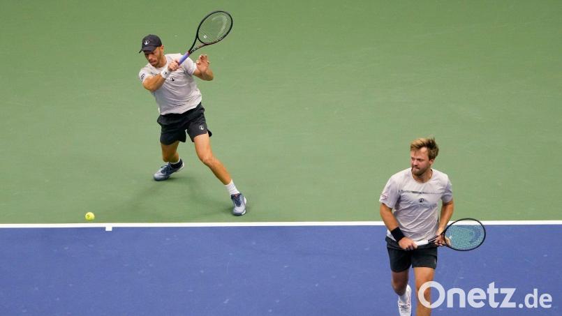 Pütz (l) und Krawietz (r) standen voriges Jahr bei den US Open im Endspiel - diesmal ist im Achtelfinale Schluss. Bild: Pamela Smith/AP/dpa