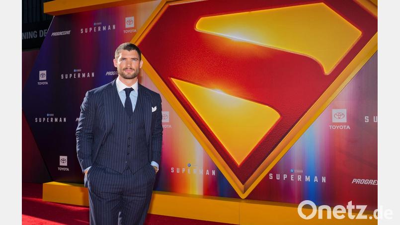 In „Superman“ trug David Corenswet erstmals das Superhelden-Kostüm. (Archivbild) Bild: Jordan Strauss/Invision/AP/dpa