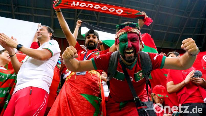 Auch bei der WM 2026 dabei: Marokko und seine Fans. Bild: Martin Rickett/PA Wire/dpa