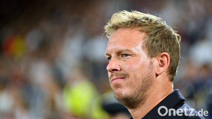 Ein skeptischer Julian Nagelsmann: Der Bundestrainer war auch mit dem Auftritt gegen Nordirland nur bedingt zufrieden. Bild: Marius Becker/dpa