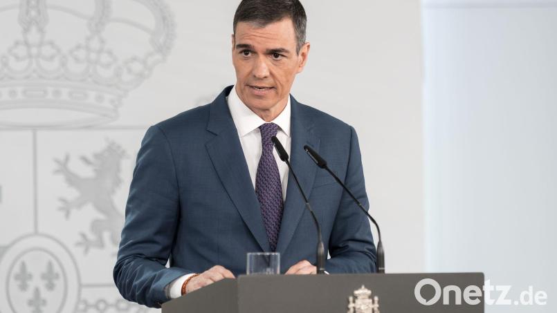 Pedro Sánchez ist ein scharfer Kritiker des militärischen Vorgehens von Israel in Gaza. (Archivfoto) Bild: Diego Radamés/EUROPA PRESS/dpa