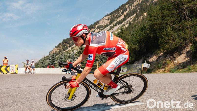 Bleibt bei der Vuelta an der Spitze: Jonas Vingegard. Bild: Matteo Secci/ZUMA Press Wire/dpa
