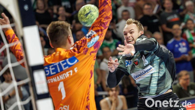 Welthandballer Mathias Gidsel war einmal mehr bester Berliner Werfer. (Archivbild) Bild: Andreas Gora/dpa