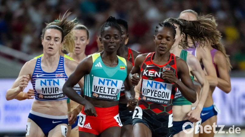 Ein Start der Äthiopierin Diribe Welteji (vorne) bei der Leichtathletik-WM in Tokio ist offen. (Archivbild) Bild: Sven Hoppe/dpa