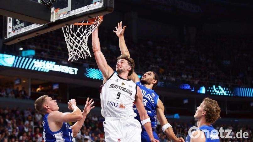 Starker Auftritt: Wagner beim Dunk. Bild: Matthias Stickel/dpa