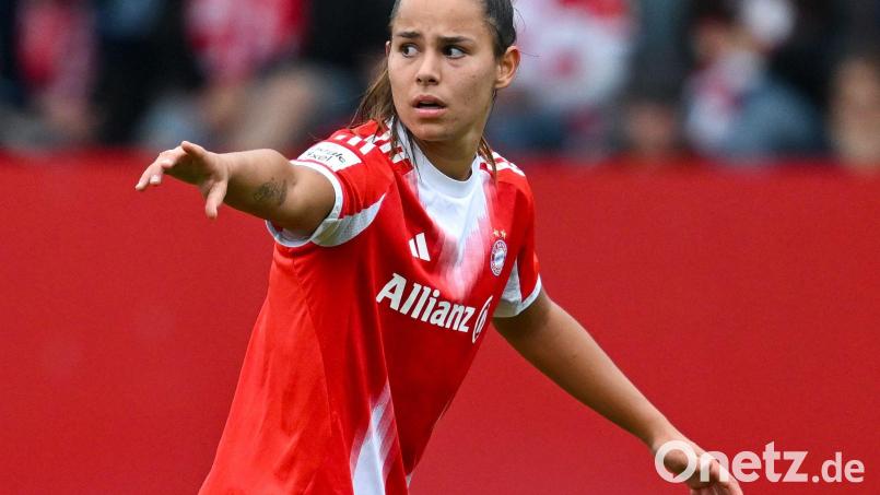 In den Testpartien gegen Real Madrid und Lyon dirigierte Oberdorf Mitte August schon fleißig, gegen RB Leipzig erzielte sie ihre ersten Liga-Tore für den FC Bayern. Bild: Sven Hoppe/dpa