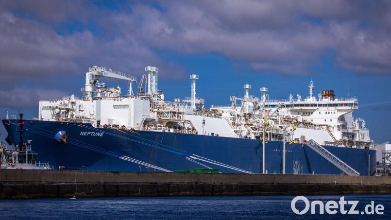 Über die deutschen LNG-Terminals kamen am Montag rund 15 Prozent der deutschen Gasimporte. (Archivbild) Bild: Jens Büttner/dpa
