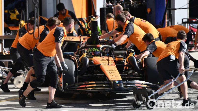 Nach einem langsamen Boxenstopp gab es Kontroversen um eine Stallorder. Bild: Marco Bertorello/Pool AFP/AP/dpa