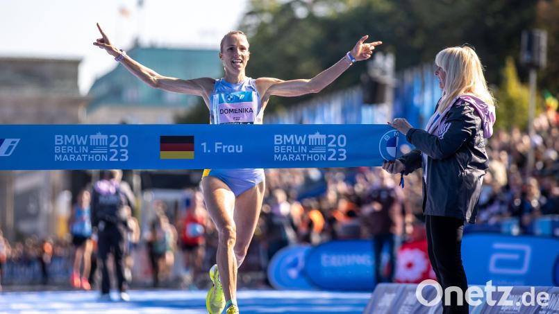 Domenika Mayer läuft in Berlin ihre persönliche Marathon-Bestzeit. Archivbild: Andreas Gora/dpa