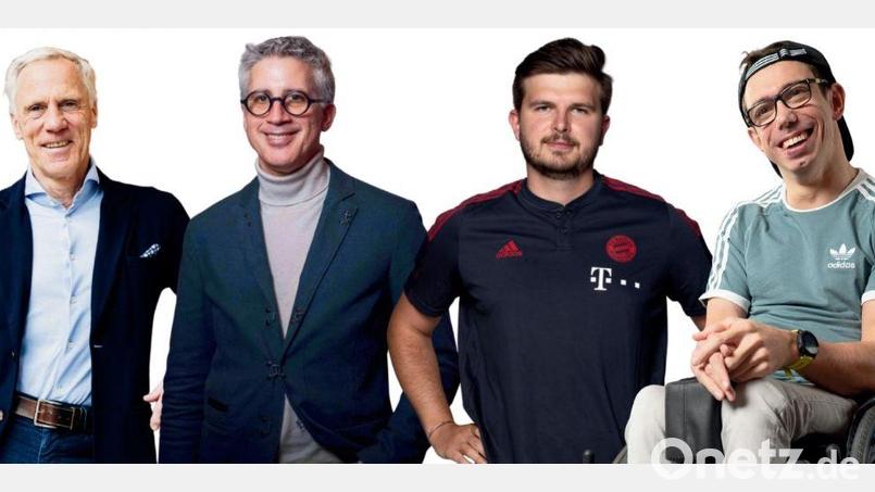 Ingo Froböse, Oliver Kharraz, Simon Unger und Johannes Grasser sind beim Gesundheitssymposium am 9. Oktober in Weiherhammer dabei. Bildmontage: Hohpe GmbH