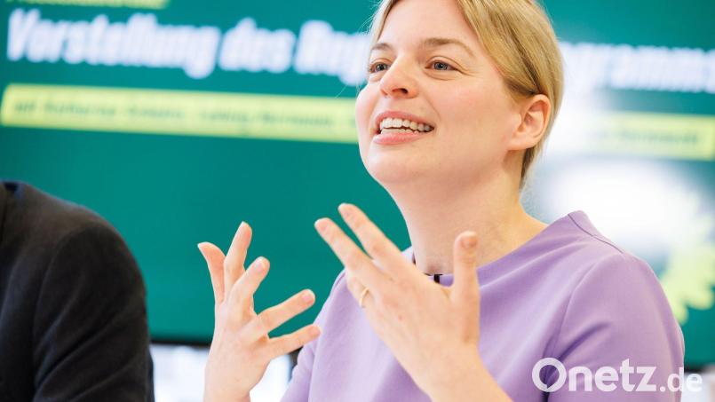 „Frieden gibt es nicht mehr zum Nulltarif“, erklärte Fraktionschefin Katharina Schulze. Bild: Lukas Barth/dpa
