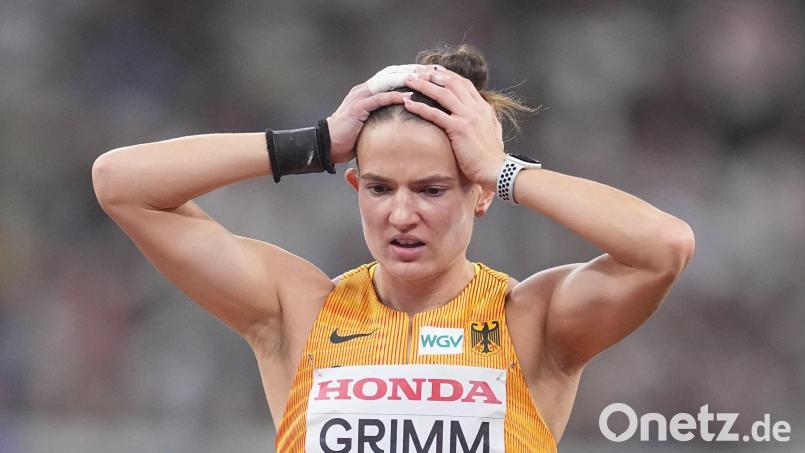 Für Siebenkämpferin Vanessa Grimm ist die Leichtathletik-WM vorzeitig beendet. Bild: Michael Kappeler/dpa