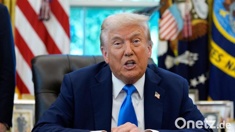 US-Präsident Trump sieht sich als Opfer einer medialen Hetzkampagne. Bild: Alex Brandon/AP/dpa