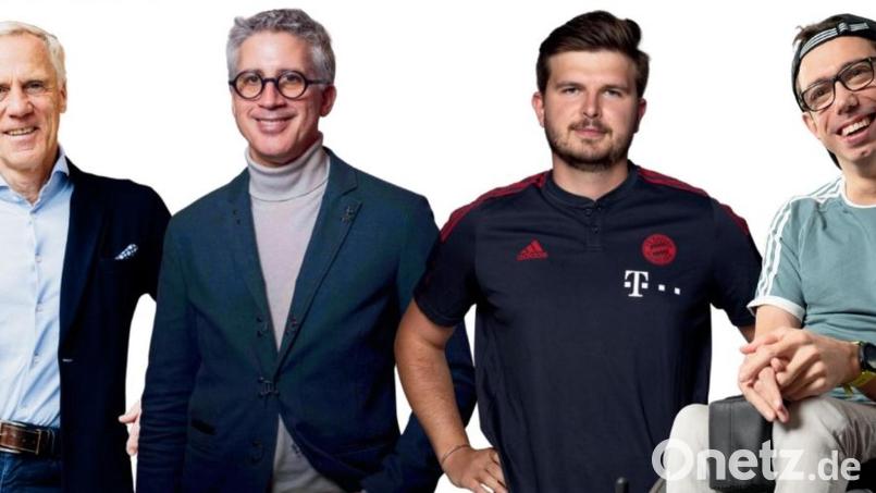 Ingo Froböse, Oliver Kharraz, Simon Unger und Johannes Grasser sind beim Gesundheitssymposium am 9. Oktober in Weiherhammer dabei. Bildmontage: Hohpe GmbH