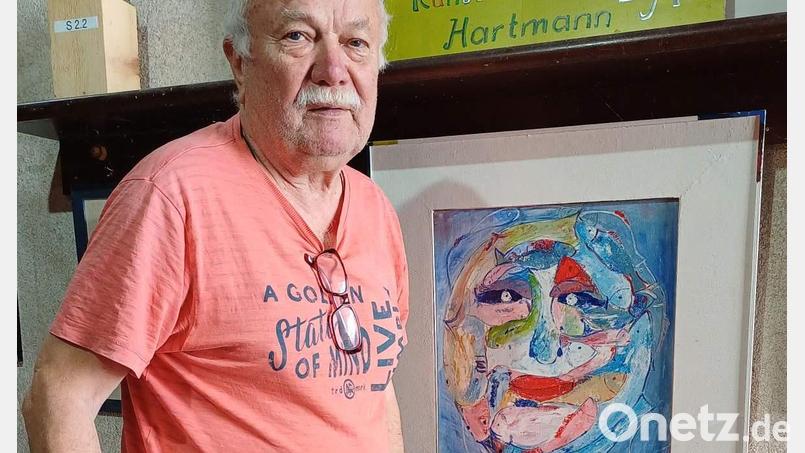 Bei den Tagen des offenen Ateliers präsentiert Jürgen Hartmann vom 27. September bis zum 12. Oktober in seinem Kunststadl in Hirschau bei freiem Eintritt mehr als 100 Bilder aus über vier Jahrzehnten seines Schaffens. Bild: u