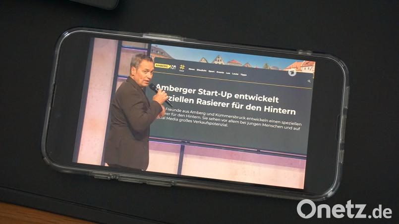 Ein Screenshot aus der ARD-Sendung von Dieter Nuhr: 30 Sekunden lang waren Dominik Greiler und Christoph Micko mit ihrem Start-up Thema im Ersten. Bild: jut
