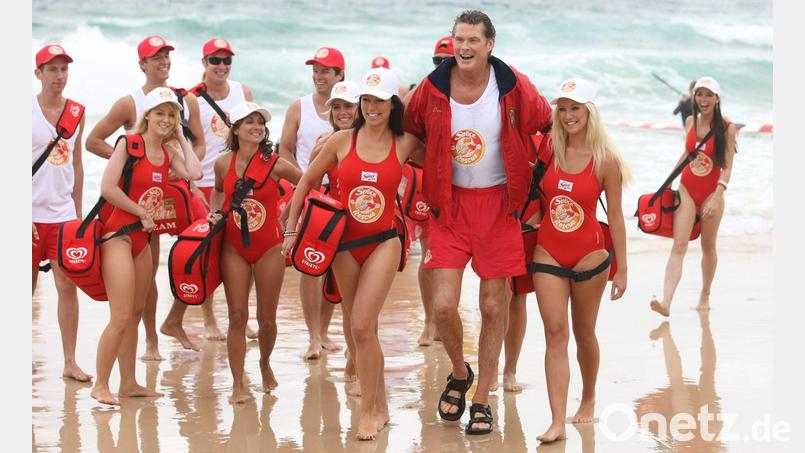 Die alte Hit-Serie „Baywatch“ wird neu aufgelegt. (Archivbild) Bild: Ian Waldie/AAP/epa/dpa
