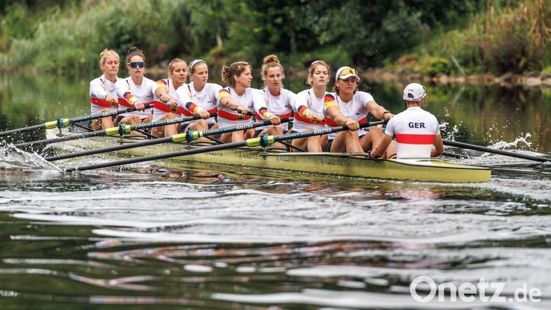 Der Deutschland-Achter der Frauen. (Archivbild) Bild: Andreas Gora/dpa
